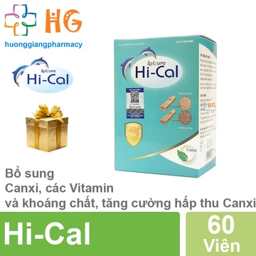 Avisure Hical Bổ sung canxi hữu cơ cho bà bầu Canxi cho mẹ sau sinh Canxi hical Vitamin bầu Hộp 60 viên
