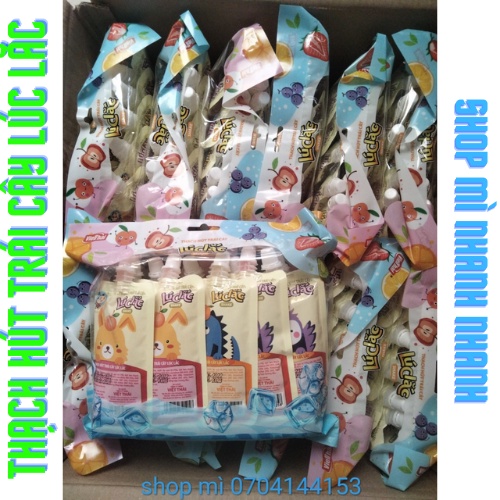 Combo 10 gói Thạch Hút Trái cây Lúc Lắc Việt Thái (5 vị ngẫu nhiên) 800ml