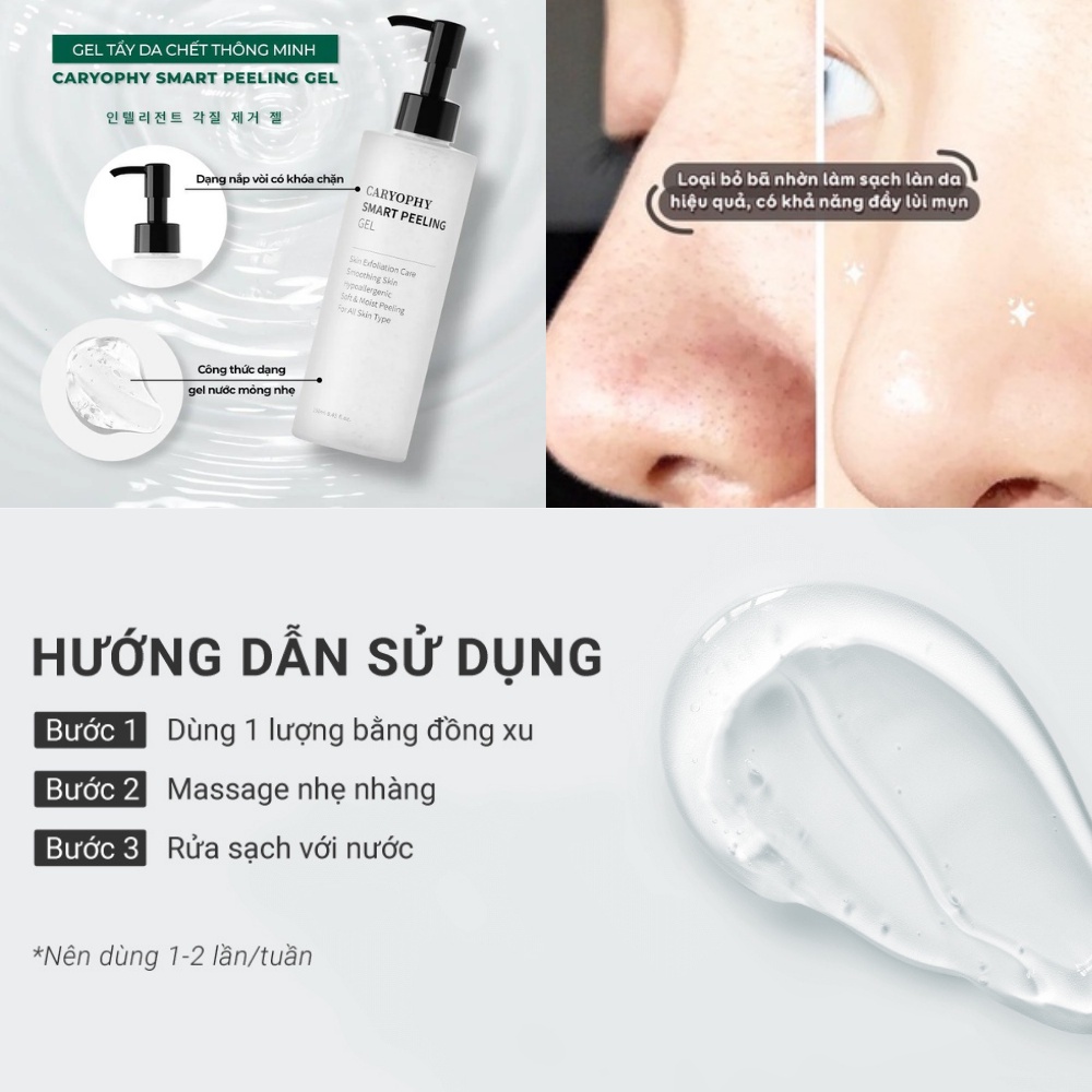 Mô tả Gel tẩy da chết Caryophy Smart Peeling Gel 250ml giúp da sạch sâu, thông thoáng lỗ chân lông - 2