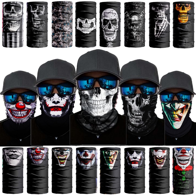 Khăn ống đi xe đạp họa tiết đầu lâu joker cá tính