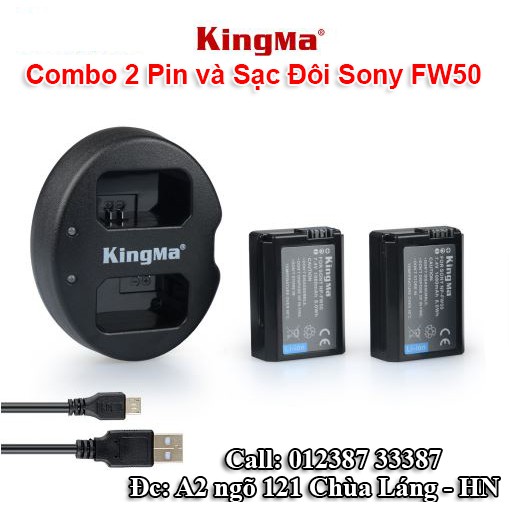 Sạc đôi, 2 Pin cho máy ảnh Sony FW50 - chính hãng Kingma | Shopee Việt Nam