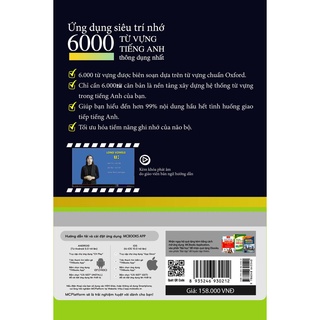 Sách - Ứng dụng siêu trí nhớ 6000 từ vựng tiếng Anh thông dụng nhất