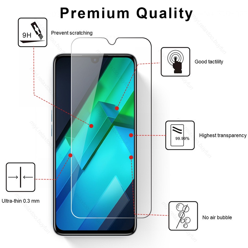 3 Chiếc Dành Cho Infinix Note 12 G96 4G 2022 X670 6.7 "9H Bảo Vệ Màn Hình HD Kính Cường Lực Phim