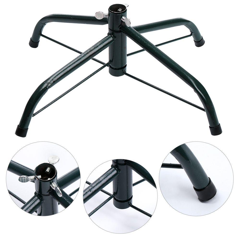 YOFFOR 6 / 8FT Giá đỡ cây thông Noel Hỗ trợ đế sắt có thể gập lại màu xanh lá cây