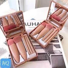 ⭐ SALE GIÁ SỈ ⭐ Hộp 5 Cây Cọ Trang Điểm Cao Cấp Kèm Gương Màu Hồng