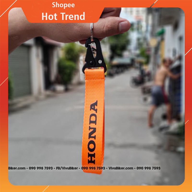 Móc Khóa Xe Máy Honda Kim Loại Dây Bố Cam Cao Cấp - Móc Khóa Dây Vải Cam Xe  Máy Biker | Shopee Việt Nam