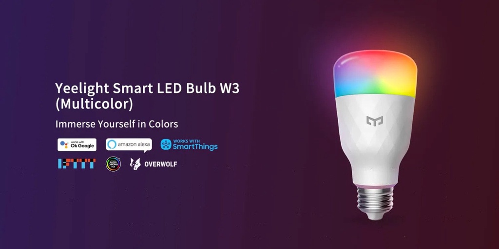 Mô tả Bóng đèn thông minh Yeelight W4 16 triệu màu đui đèn E27 phù hợp với đèn bàn học pixar bh 12 tháng - 1