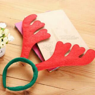 Bờm noel sừng tuần lộc đỏ dài cho bé