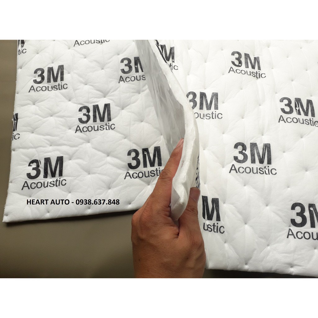 Bông cách âm 3M chống ồn cách âm cho ô tô khổ lớn 80x50 cm, Hàng nhập khẩu