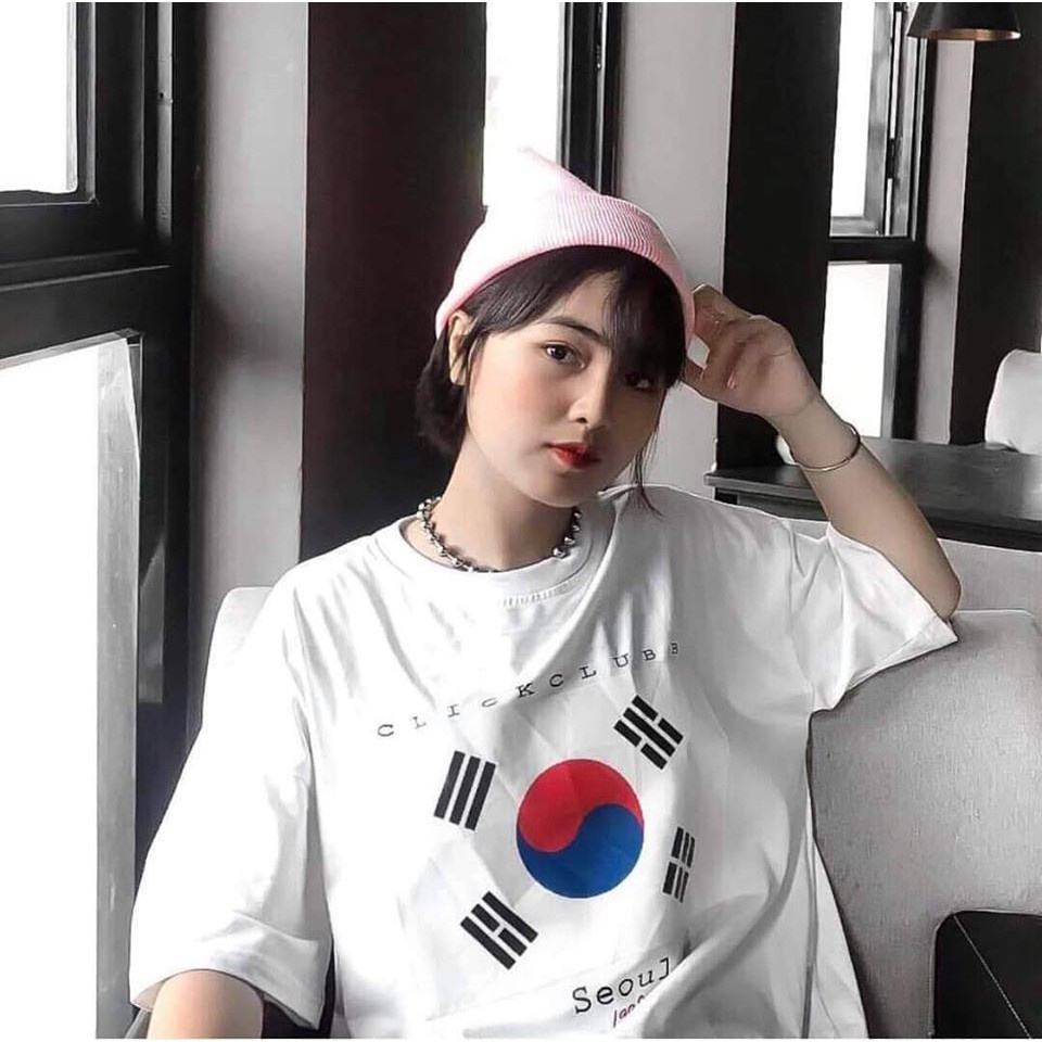 Áo Thun Nam Nữ Unisex In Lá Cờ Hàn Quốc - KÈM HÌNH CHỤP THẬT | Shopee Việt Nam