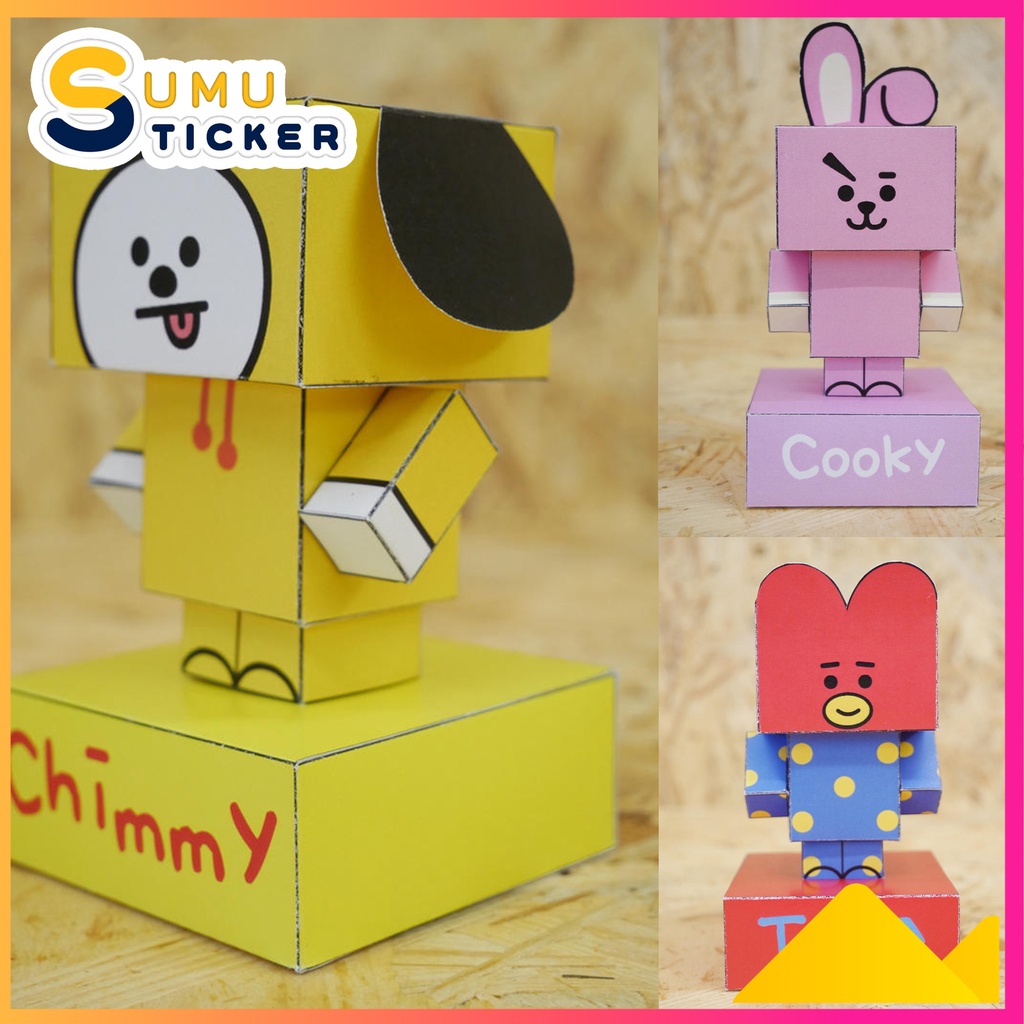 DIY] KIT Mô Hình Giấy BT21 - BTS - Kích thước lớn - Trang trí bàn ...