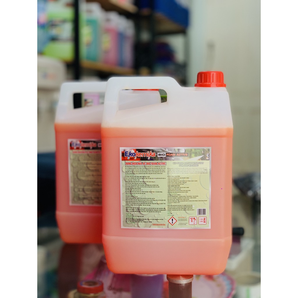 NƯỚC RỬA XE BỌT TUYẾT TRUYỀN THỐNG ĐẬM ĐẶC BIO FOAM ACTIVE CHÍNH HÃNG EKOKEMIKA 5L