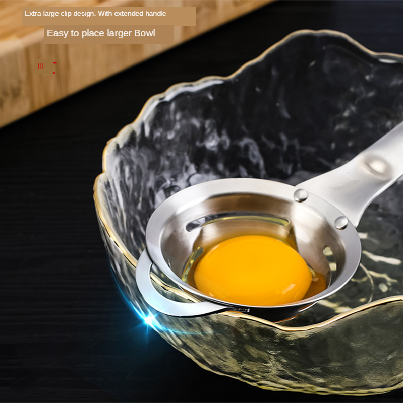 Dụng Cụ Tách Lòng Trứng Thép Không Gỉ 304 - Egg Separator with Yolk/White Filter (Bền, Thiết Kế Nhỏ Gọn)