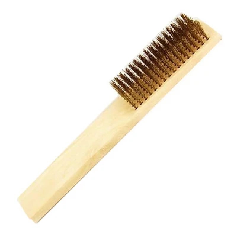 Bàn Chải Đánh Rỉ Sợi Đồng ( Thau ) Cán Gỗ | Shopee Việt Nam