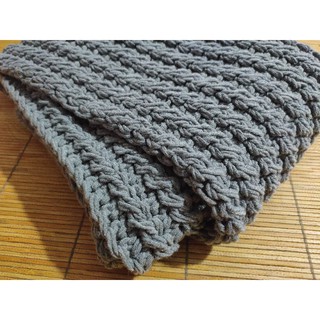 Khăn len đan tay, Khăn len handmade - kiểu đan vặn thừng 2 mặt độc đáo - quà tặng handmade - Chất len milk cotton
