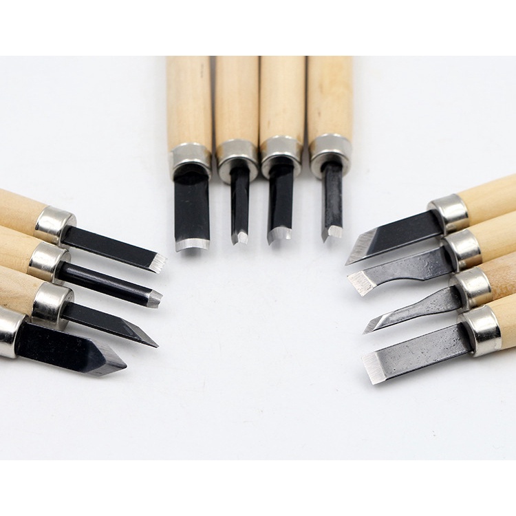 Bộ 10 Dao Đục Điêu Khắc Gỗ Thiết Kế Mới