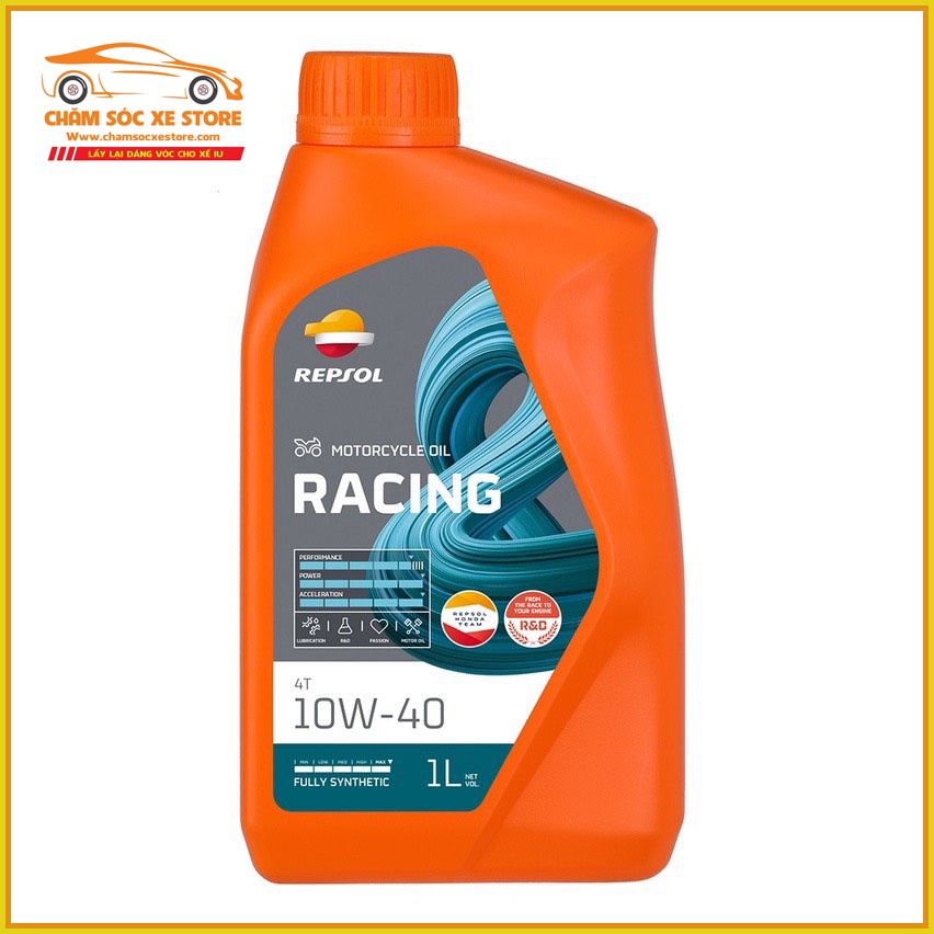 Nhớt Tổng Hợp Repsol Racing 10W40 Cho Xe Số, Côn Tay, Moto PKL