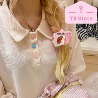 Scrunchies tag gấu cột tóc nhung mịn xinh