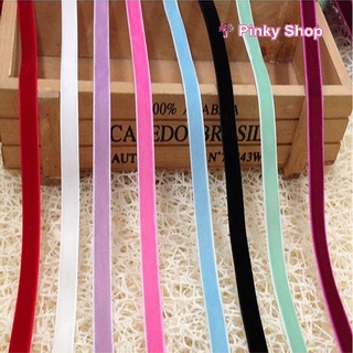 Dây ruy băng nhung 1cm 2cm lẻ 2 mét 5 mét làm nơ trang trí làm đồ thủ công handmade Pinky Shop