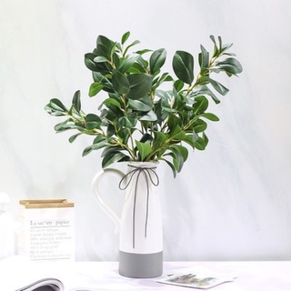 [ Loại 1]Cành lá chanh , lá chè 3 nhánh 65cm - cây lá giả cao cấp
