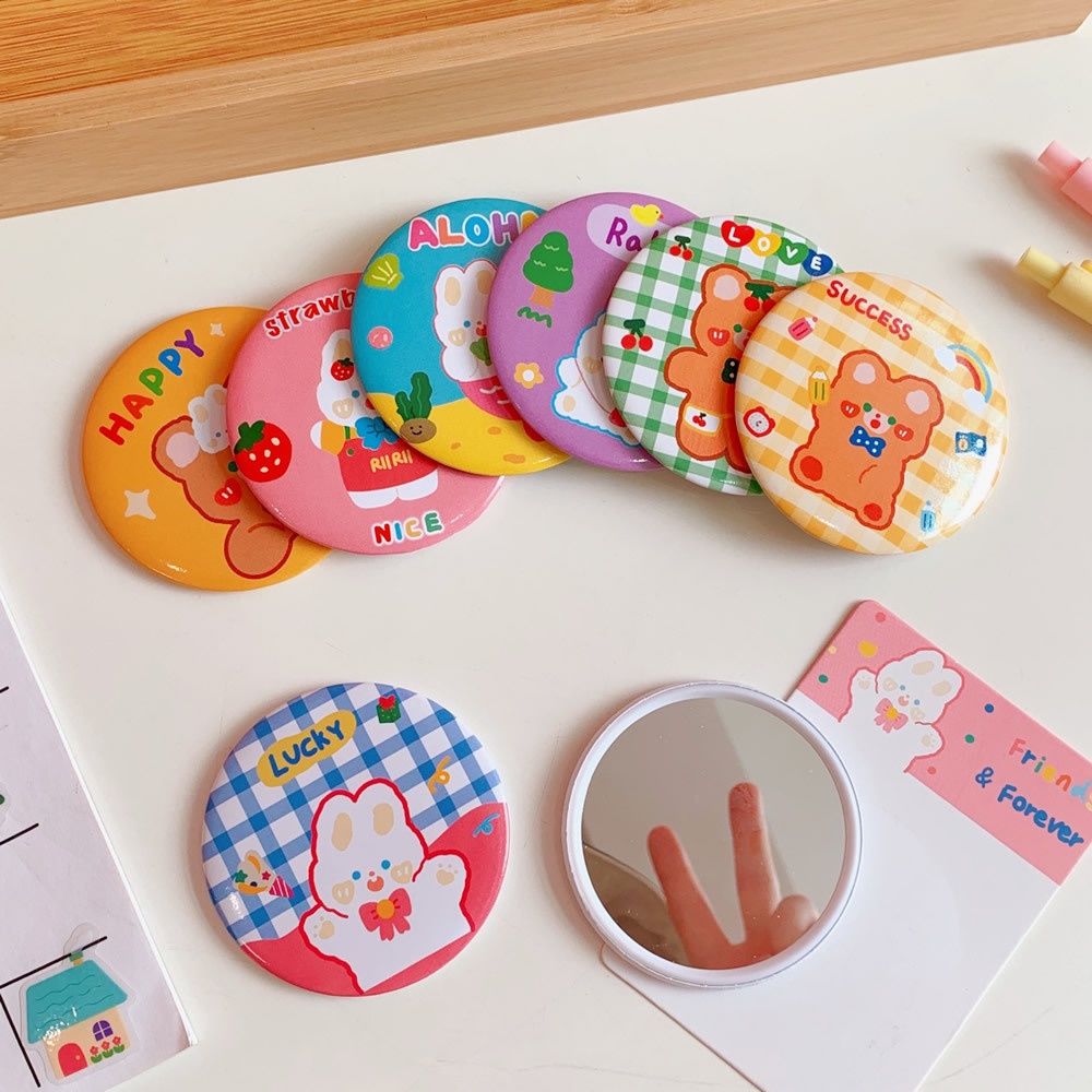 Gương Mini Cao Cấp 1 Mặt Bỏ Túi Tiện Lợi Hoạ Tiết Dễ Thương (có lựa mẫu)