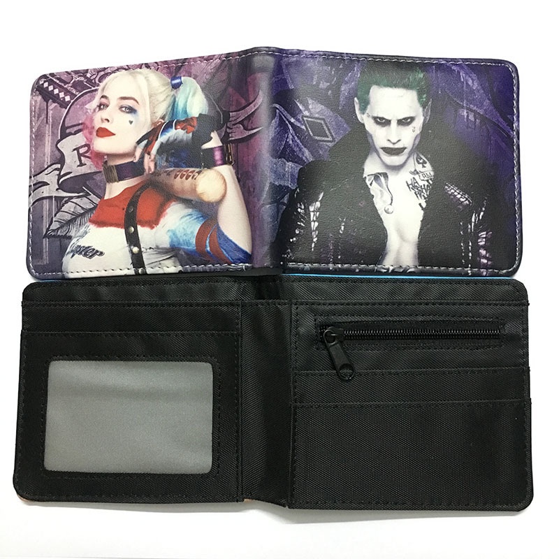 Ví ngắn gập đôi in hình Joker cá tính cho học sinh