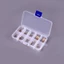 Clear Plastic Storage Box 10 Compartment with Sealing Lid Container for Case