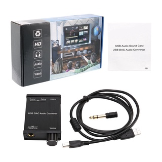 Bộ chuyển đổi tai nghe USB sang đồng trục S / PDIF quang 3,5mm / 6,3mm Bộ chuyển đổi âm thanh kỹ thuật số USB sang Analog cho XP