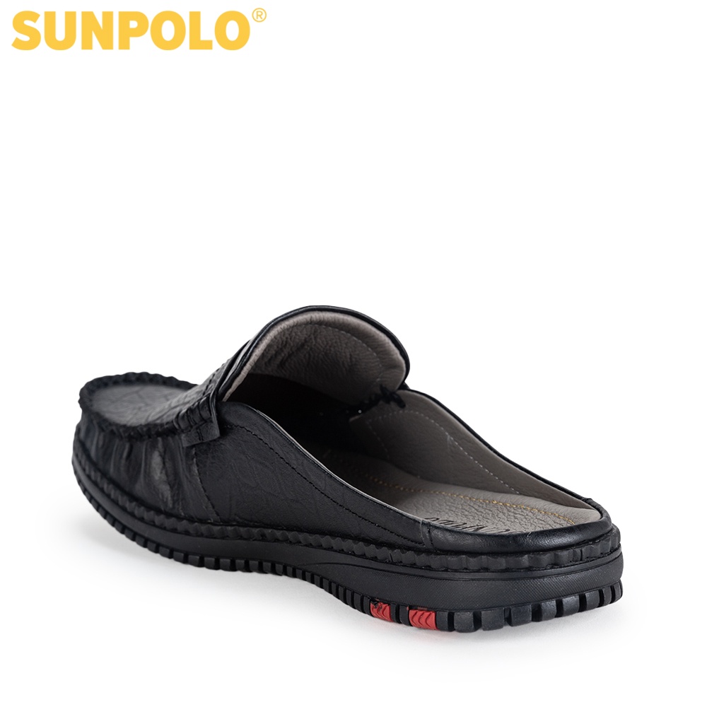 Ảnh Giày sục dép nam Da bò SUNPOLO đi làm đi chơi SPO274 3