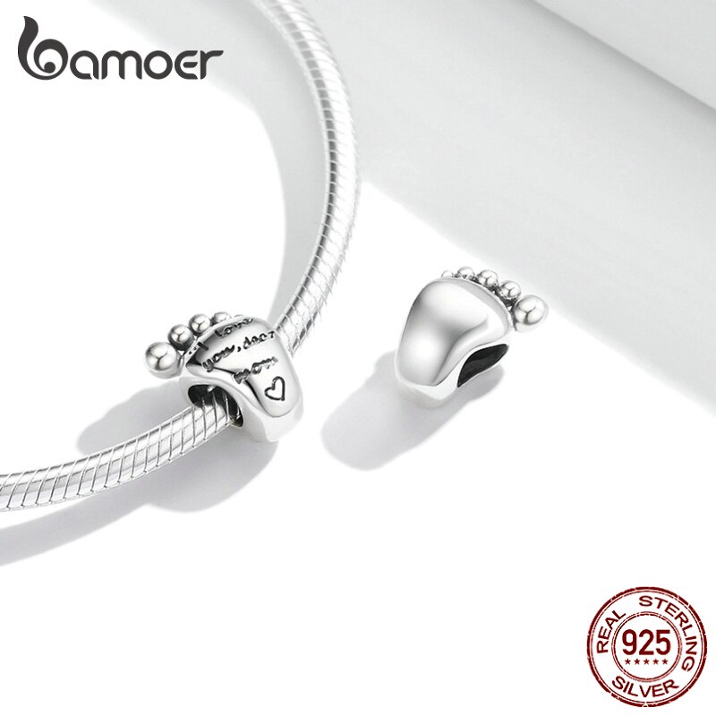 Hạt xỏ BAMOER BSC493 bạc 925 thời trang dành cho làm mặt trang sức DIY