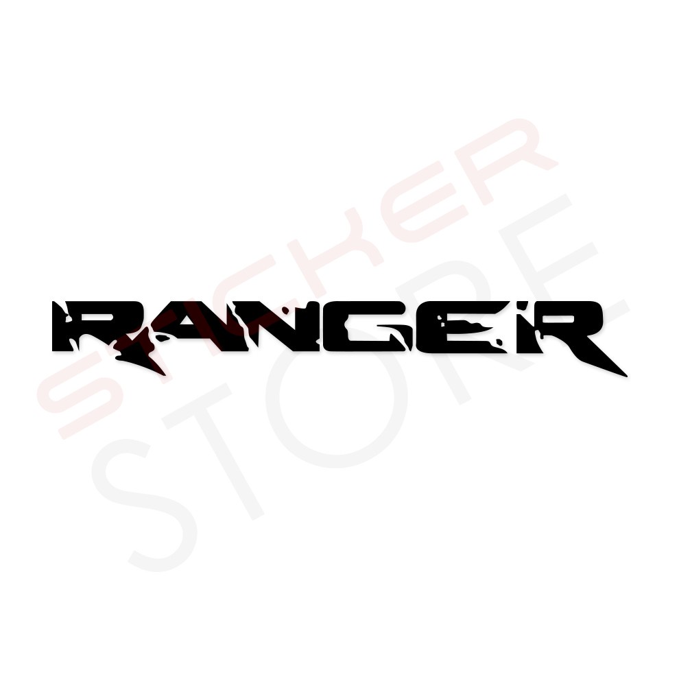 Tem UV cao cấp dán sau xe ô tô Ford Ranger Stickers. Decal chống nước, không bay màu, bong tróc
