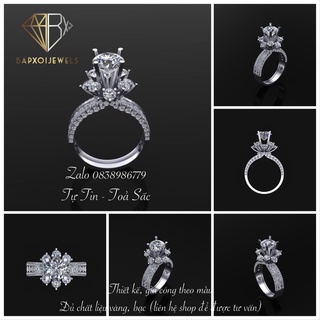925 Silver Ring by Bapxoistore-Moissanite