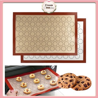Tấm Lót Nướng Bánh Macaron Sợi Thuỷ Tinh Chống Dính/Thảm Lót Nướng Chịu Nhiệt Silpat Macaron Silicon 70 Ô 40*60cm