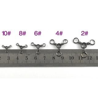 YONDR Câu Cá Xoay 25 Cái / gói Dụng Cụ Câu Cá Móc Xoay 3 Chiều Màu Đen Nickle Cho Cá Chép Trigeminal Xoay