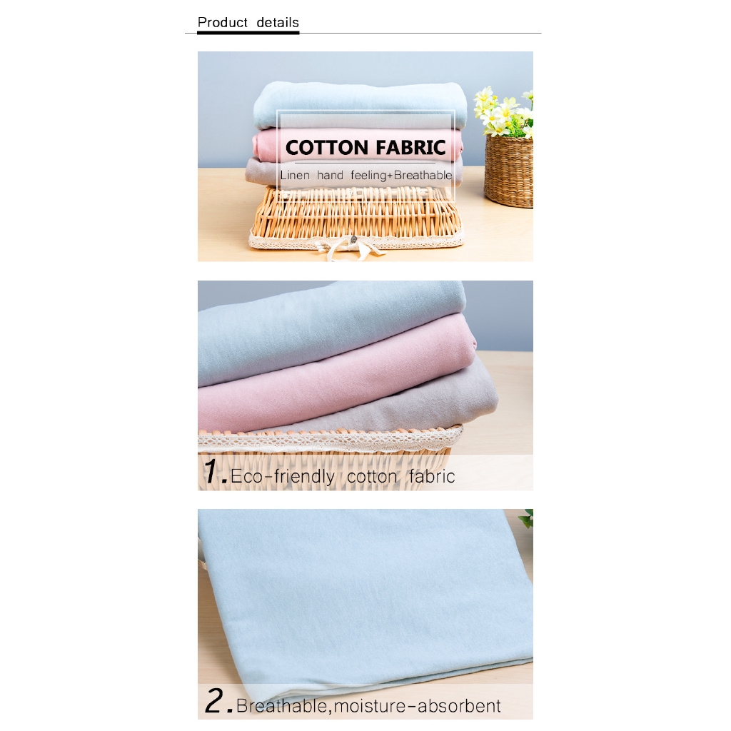 Áo thun cotton mềm mại phong cách Hàn Quốc, size 50x180cm, chất liệu 100% bông