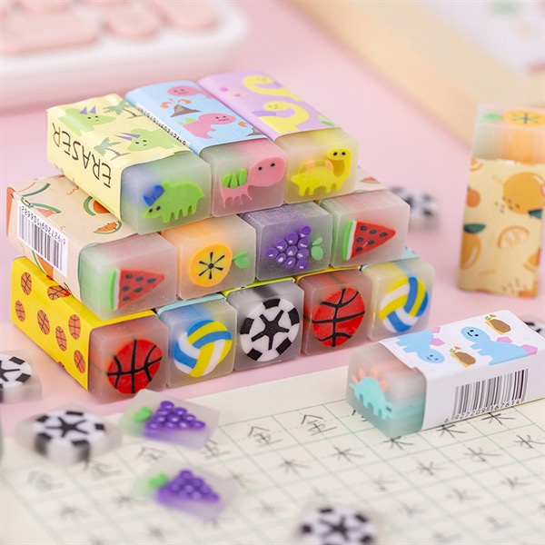 🌸 COMBO 3 TẨY CHÌ 3D – IN HÌNH HOA BÓNG DỄ THƯƠNG 🎀