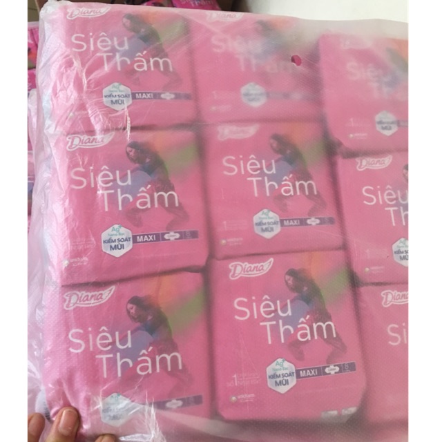 Combo 6 gói Diana siêu thấm dày cánh 8 miếng