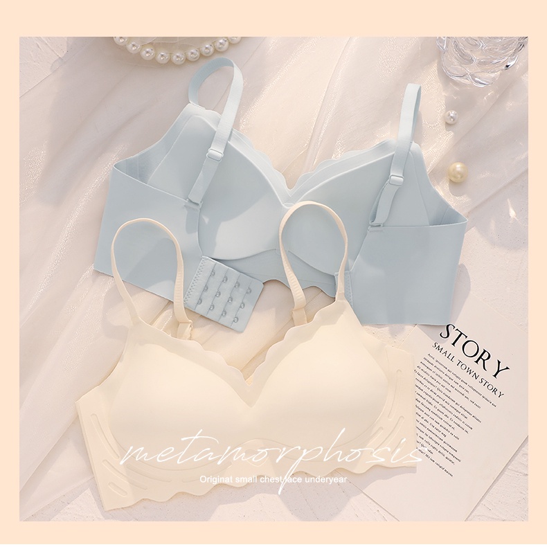 Áo Ngực Thể Thao Không Đường May Cài Khóa Sau Lưng Bằng Latex Mềm Mại Thoải Mái Cho Nữ