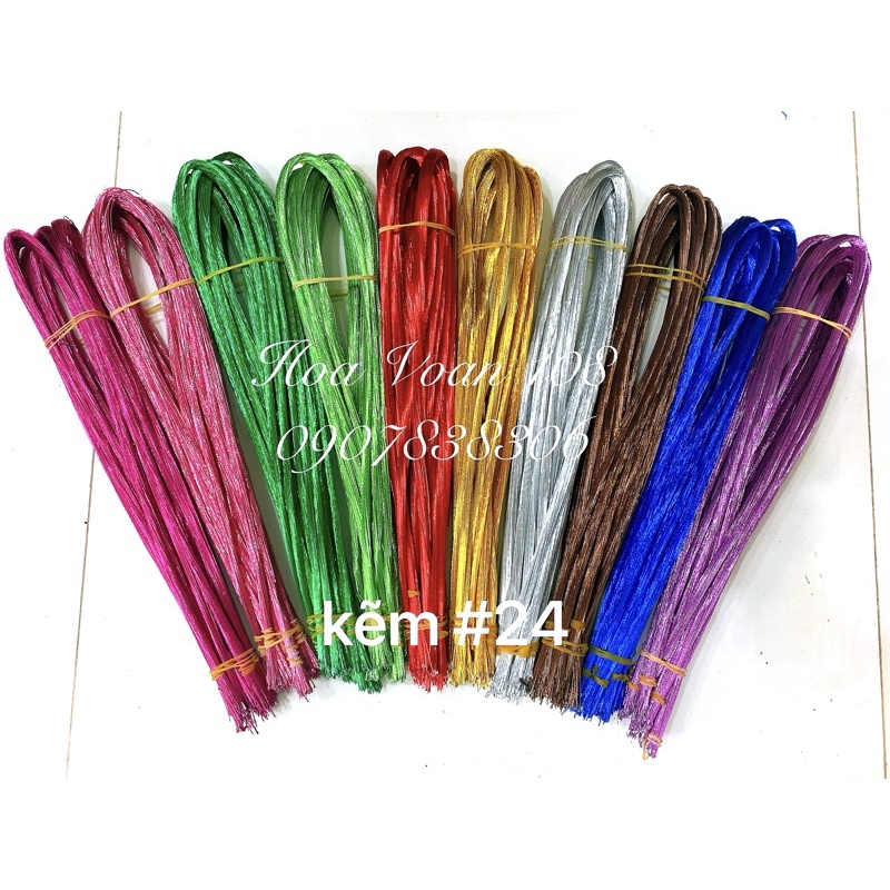 Kẽm xi mềm 1 bó 50 cộng( size #24)-hoa mai ,hoa đào