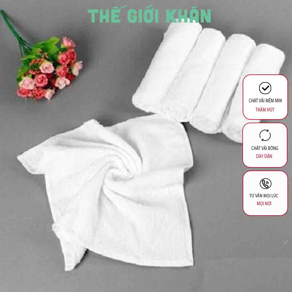 [SIÊU RẺ] Khăn lau đa năng cotton 100% trắng 30x30cm (bán theo kg ...