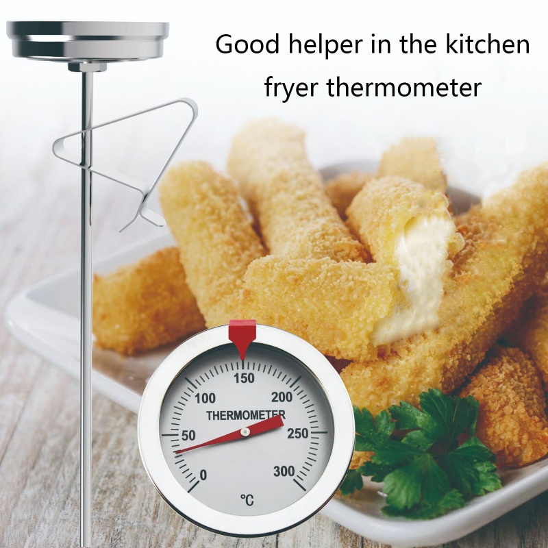 Kool 0-300°C Nhiệt Kế Đo Nhiệt Độ Dầu Khi Chiên Bằng Thép Không Gỉ