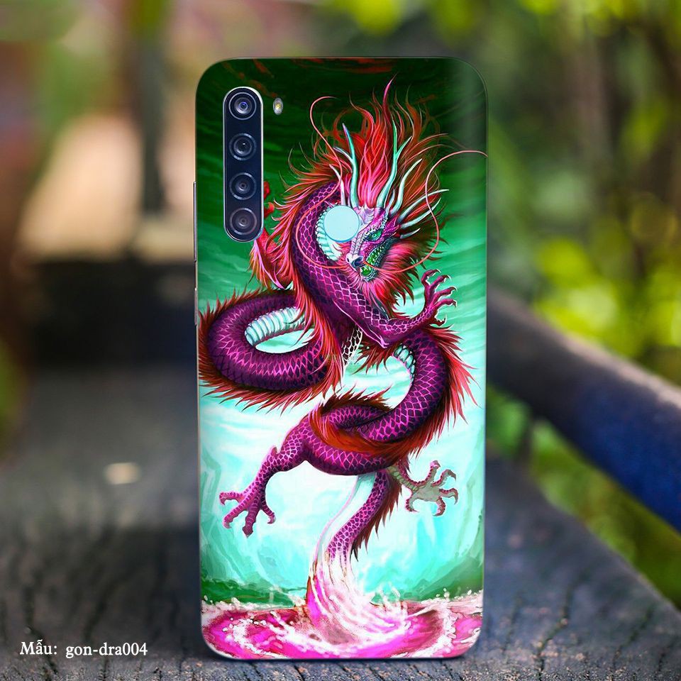 Miếng dán skin cho các dòng điện thoại Xiaomi K20 - K30 - Note3 Pro in hình Rồng 3D nhiều màu sắc cực đẹp