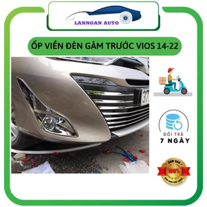 Ốp viền đèn gầm trước Vios 2014-2023, Ốp viền đèn gầm mạ crom vios