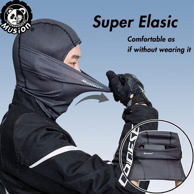 Mặt nạ balaclava thoáng khí Musion Racing - Chống nắng UV & Dust cho Xe đạp và Xe máy