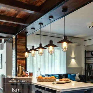 AIMI Vintage Sắt Nghệ Thuật Mặt Dây Chuyền Ánh Sáng Trần Droplights Nhà Hàng Ăn Thanh Phản Đèn Chùm Công Nghiệp Mỹ Retro Treo Đèn