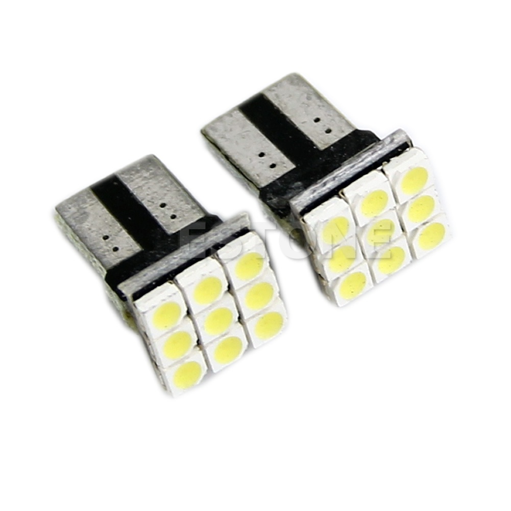 Mon 2 Bóng Đèn LED Cho Đèn Pha Ô Tô T10 194 168 W5W 9 LED SMD Bóng Đèn FogLamp Sáng