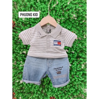 Áo polo có cổ cộc tay chất liệu thun cotton mùa hè cho bé trai Phương Kid - K12
