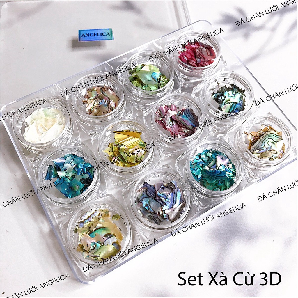 Xà cừ 3D mỏng trang trí móng ANGELICA SXC