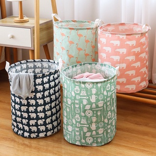 Giỏ Vải Đựng Đồ Đa Năng Gấp Gọn - Sọt Vải Đựng Quần Áo, Đồ Chơi Họa Tiết Xinh Xắn 88088