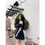 Đầm Voan Dáng Xòe Cổ Yếm Tay Phồng Trễ Vai Bo Eo - Vải Chiffon - Màu Xanh - Dành Cho Nàng Đi Tiệc, Đi Chơi